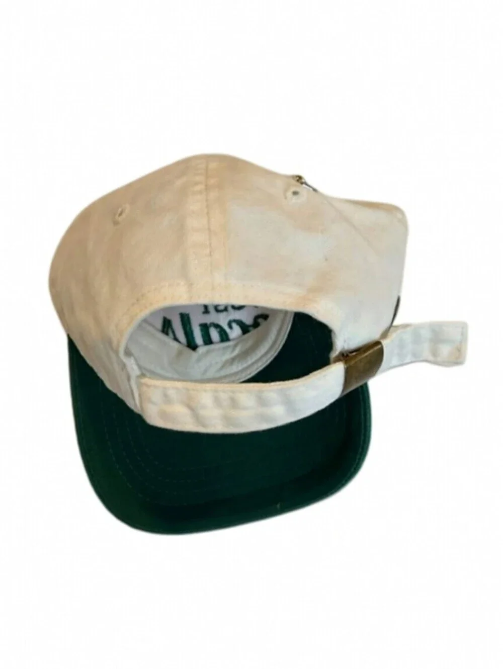 Just Locals Green White Embroidered Adjustable Dad Hat